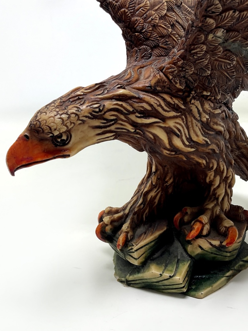 Vintage majestic American bald eagle, hand-painted resin or cold-cast composite